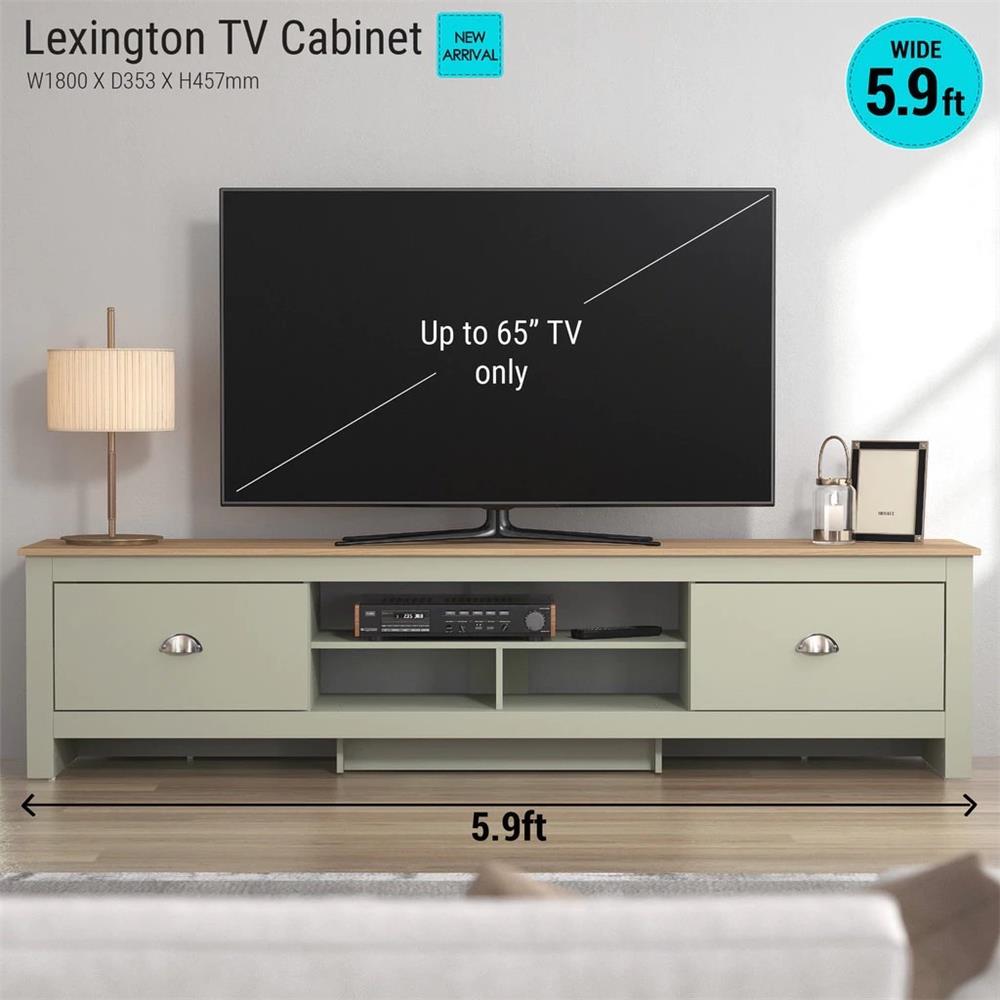 ตู้วางทีวี TOMATO HOME LEXINGTON 180 ซม. สีเขียว