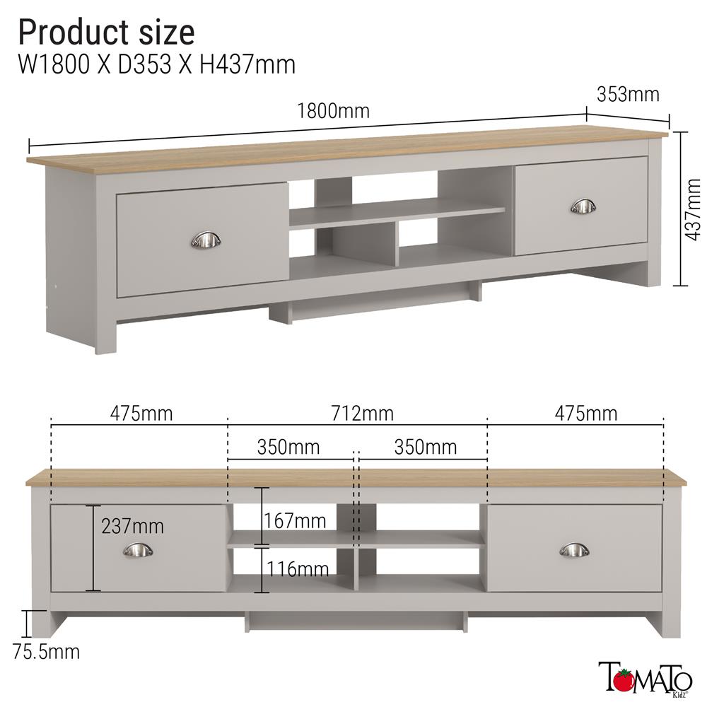 ตู้วางทีวี TOMATO HOME LEXINGTON 180 ซม. สีเขียว