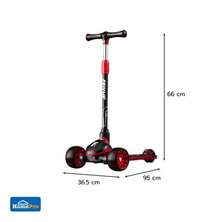 สกู๊ตเตอร์เด็ก GRANDE F3 สีดำ/แดง_5