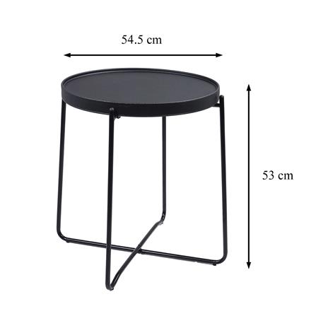 โต๊ะข้าง FURDINI FLINT สีดำ_6