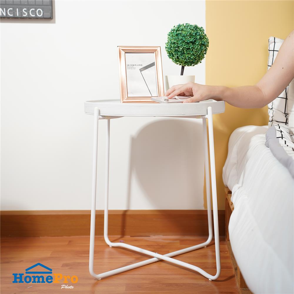 โต๊ะข้าง FURDINI FLINT สีขาว