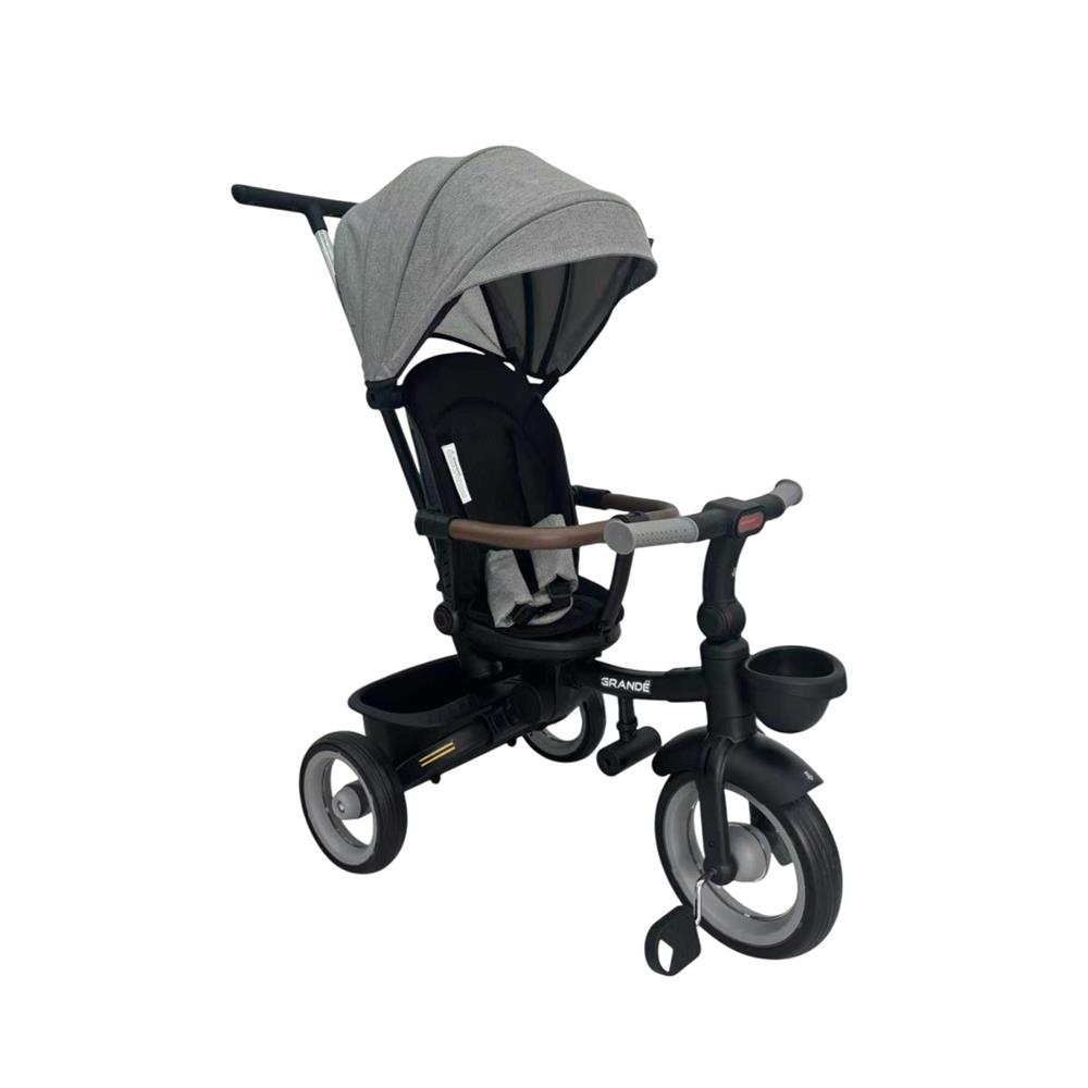 รถเข็นเด็กสามล้อ GRANDE G1 สีดำ/เทา_0