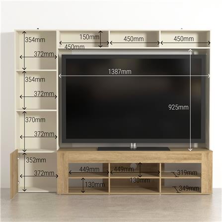 ชุดตู้วางทีวี TOMATO HOME PRESTON 179.5 ซม. สีเบจ_5