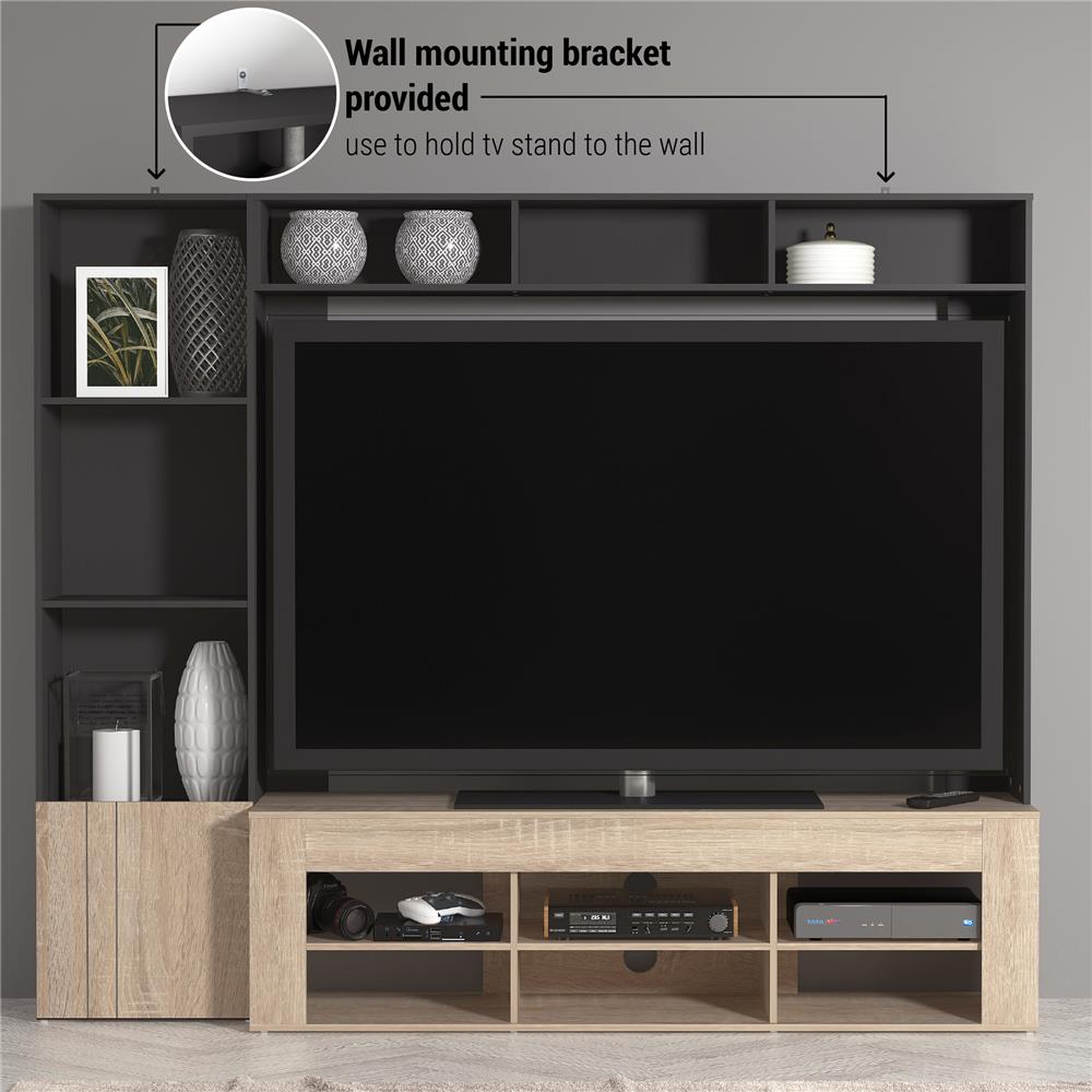 ชุดตู้วางทีวี TOMATO HOME PRESTON 179.5 ซม. สีเทา