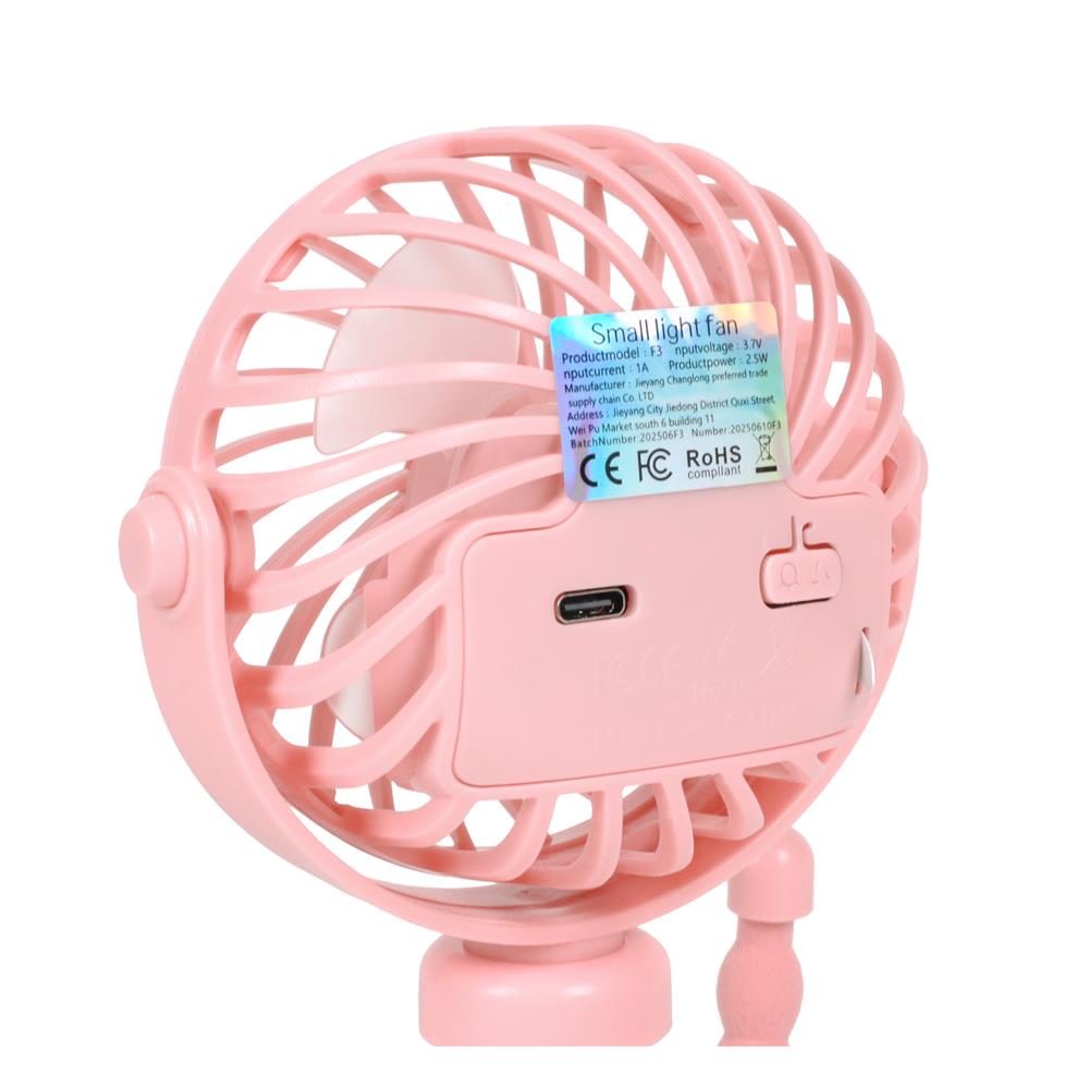 พัดลมสำหรับติดรถ GRANDE สีชมพู