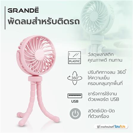 พัดลมสำหรับติดรถ GRANDE สีชมพู_2
