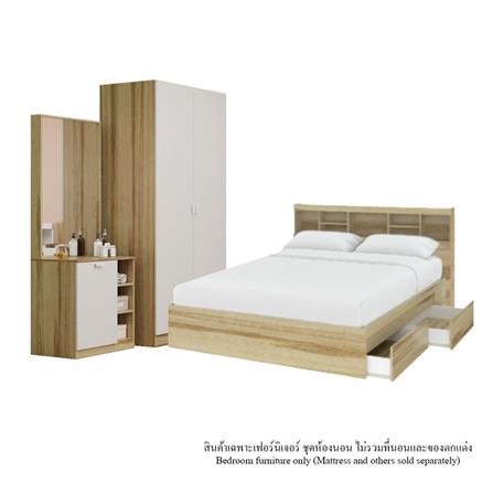 ชุดห้องนอน 5 ฟุต KONCEPT MOLLY 59063754 สีไม้อ่อน_0