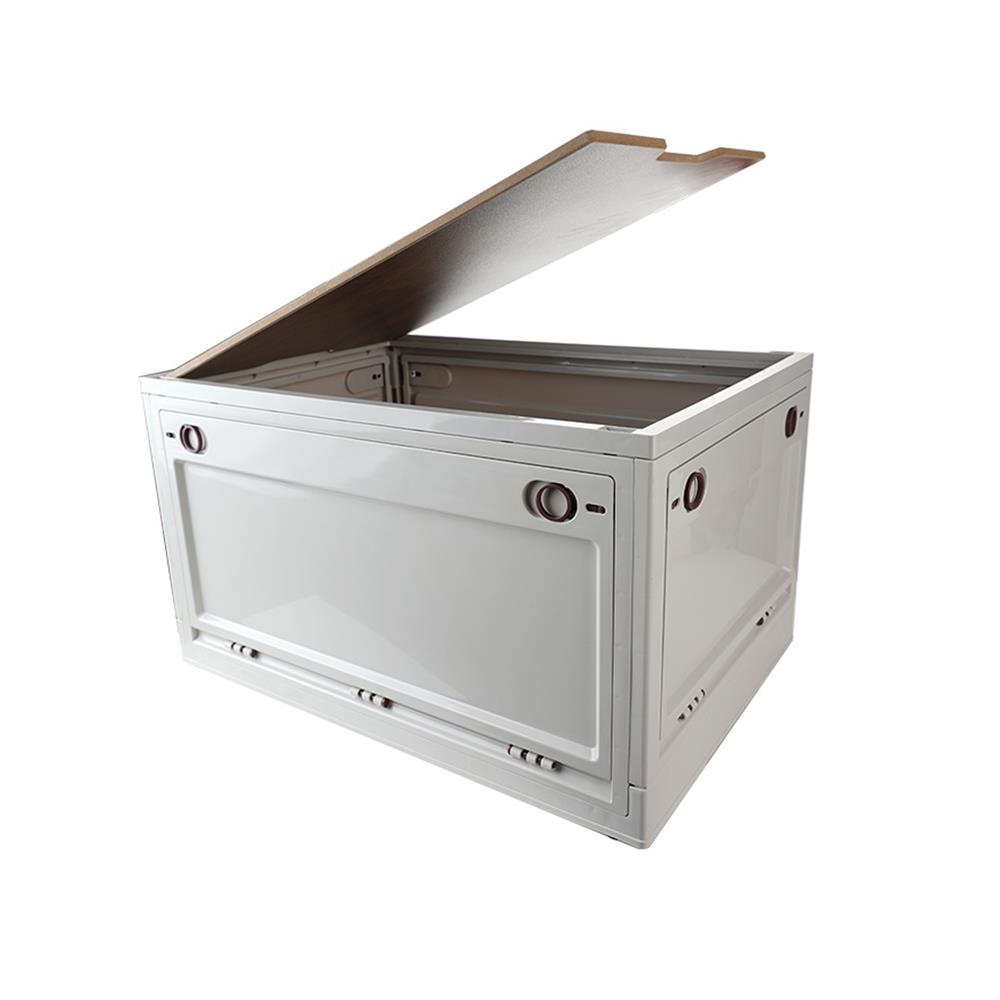 กล่องเก็บของพับได้พร้อมเก้าอี้ STACKO GLAM TOP ไม้ 59.5x41.5x34.7 ซม. สีเบจ