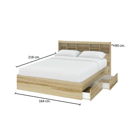 ชุดห้องนอน 5 ฟุต KONCEPT MOLLY 59063736 สีไม้อ่อน_3