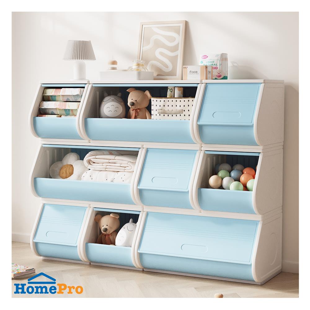 กล่องบานเปิด STACKO LITTLE-P 60x37x31 ซม. สีขาว/ฟ้า