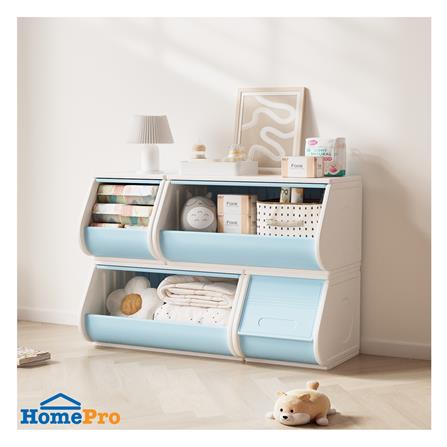 กล่องบานเปิด STACKO LITTLE-P 60x37x31 ซม. สีขาว/ฟ้า_1