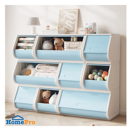 กล่องบานเปิด STACKO LITTLE-P 60x37x31 ซม. สีขาว/ฟ้า_2