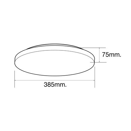 ไฟเพดาน LED HI-TEK HFIL236DCW 15 นิ้ว 36 วัตต์ DAYLIGHT/COOL WHITE/WARM WHITE สีขาว_5