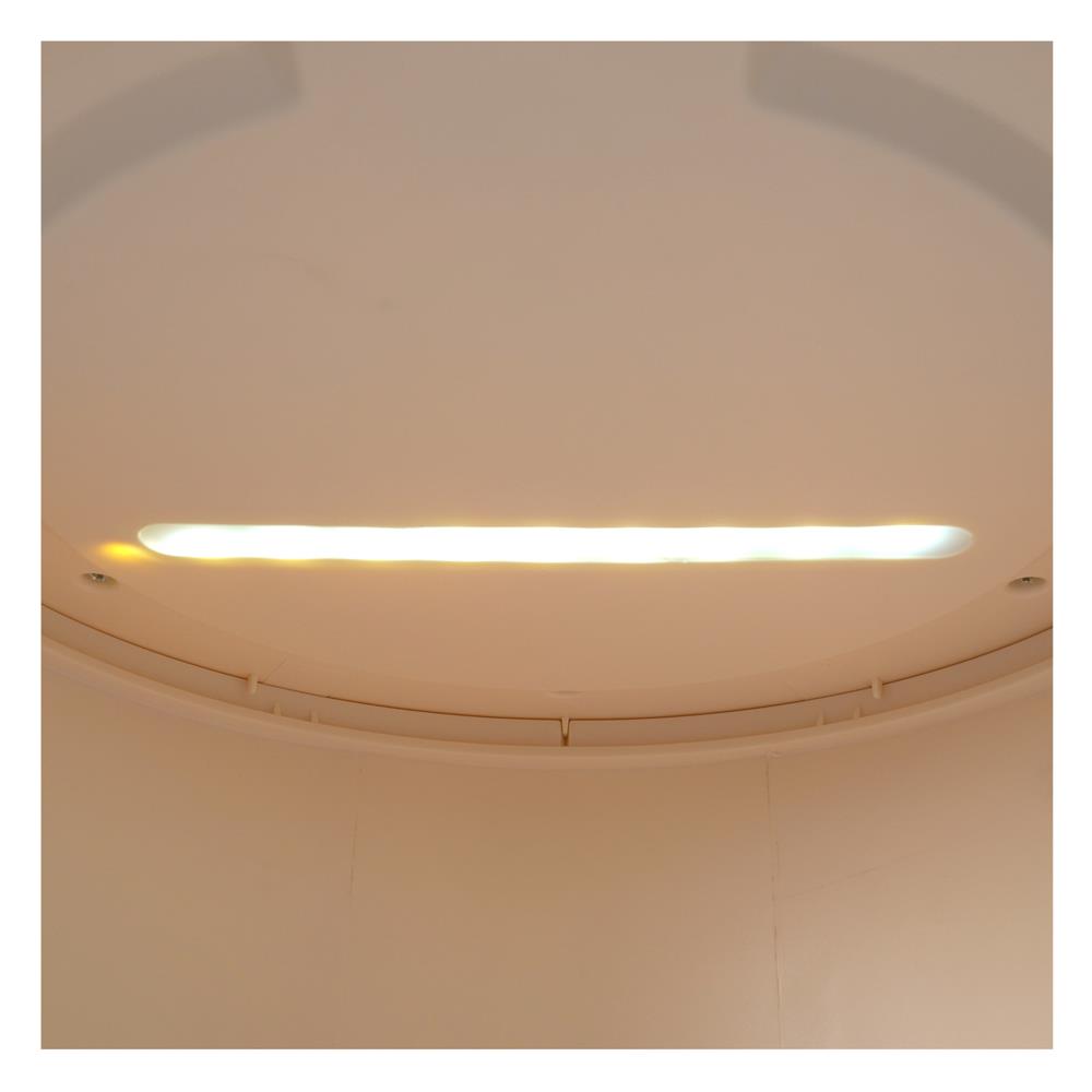 กล่องจัดเก็บเครื่องสำอาง พร้อมกระจก LED STACKO RIKA 26.5x26.5x35.5 ซม. สีขาว