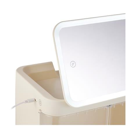 กล่องจัดเก็บเครื่องสำอาง พร้อมกระจก LED STACKO MIKA 29.7x20.6x35.5ซม. สีขาว_3