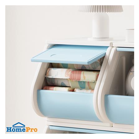 กล่องบานเปิด STACKO LITTLE-P 30x37x31 ซม. สีขาว/ฟ้า_3