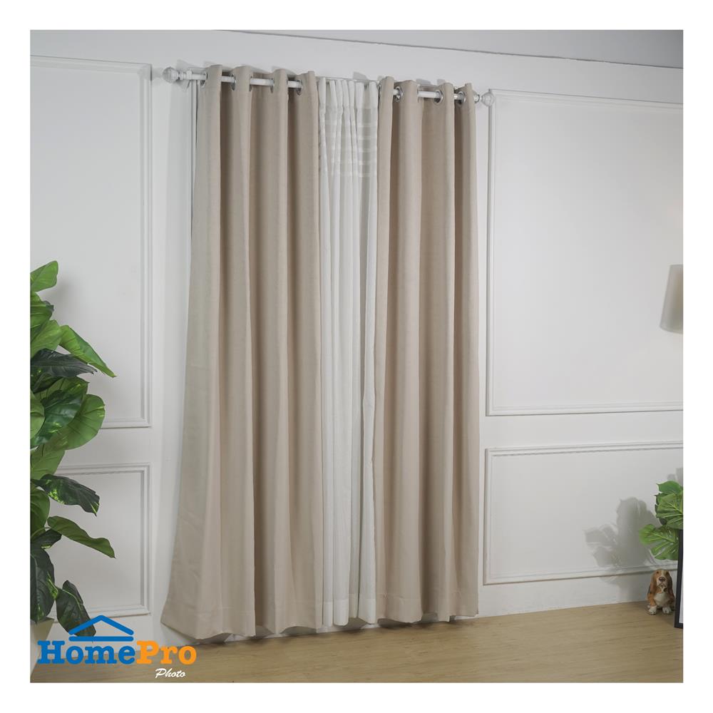 ผ้าม่าน EYELET HOME LIVING STYLE MANTRA UV 130x160 ซม. สีน้ำตาล
