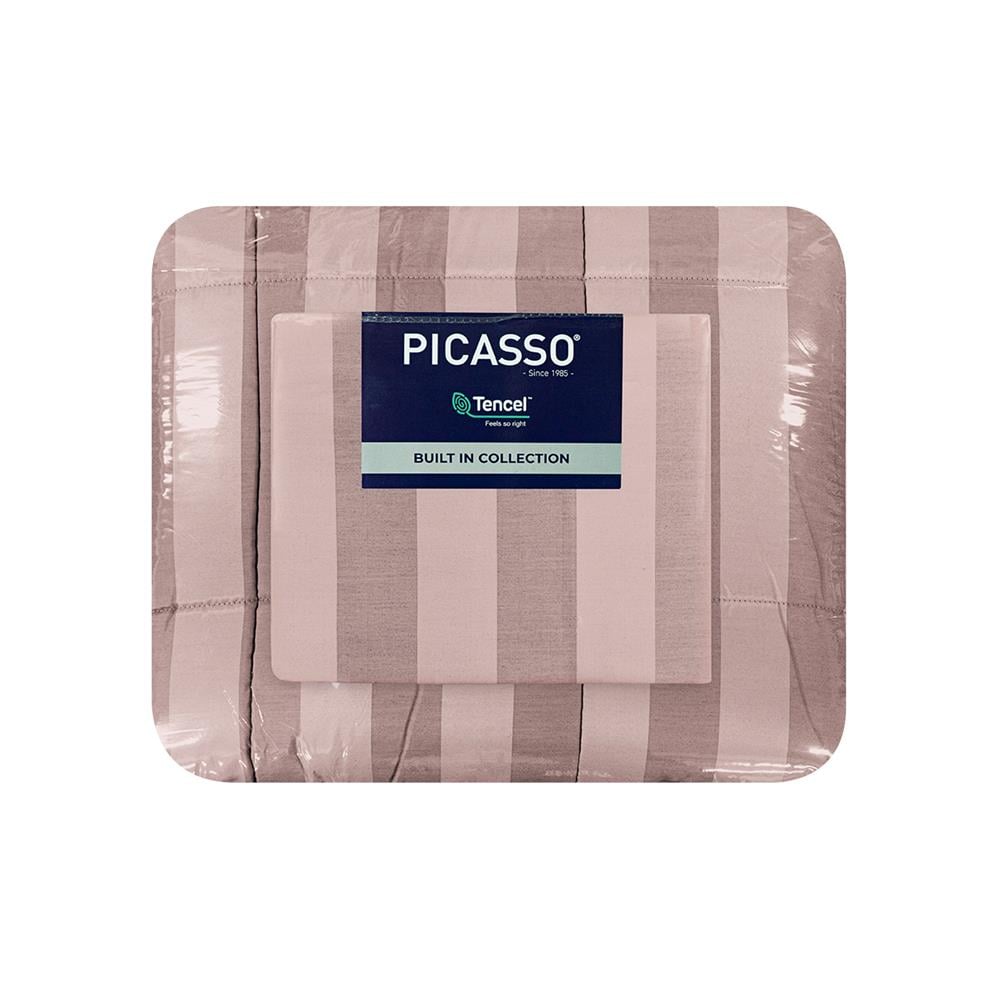ชุดผ้าปูที่นอน 6 ฟุต (ชุด 6 ชิ้น) PICASSO JASMIME สี BROWN