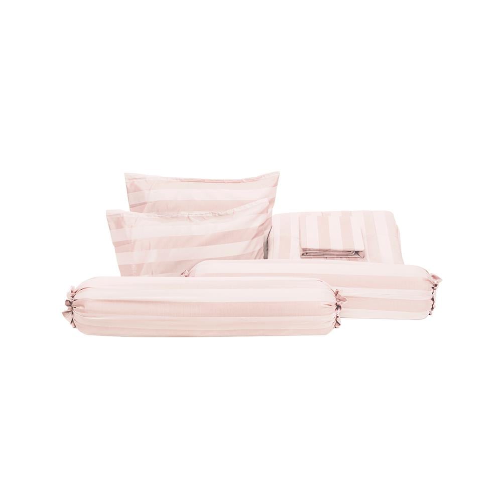 ชุดผ้าปูที่นอน 6 ฟุต (ชุด 6 ชิ้น) PICASSO JASMIME สี ROSE GOLD