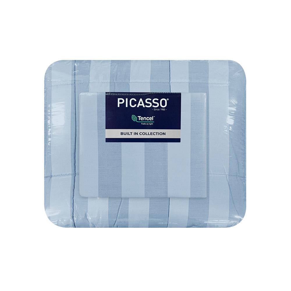 ชุดผ้าปูที่นอน 6 ฟุต (ชุด 6 ชิ้น) PICASSO JASMIME สี BLUE