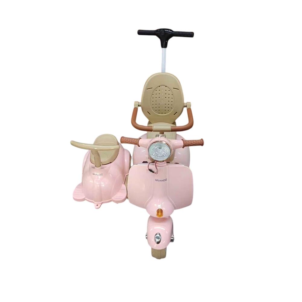 รถพ่วงข้างเด็กไฟฟ้า GRANDE สีชมพู