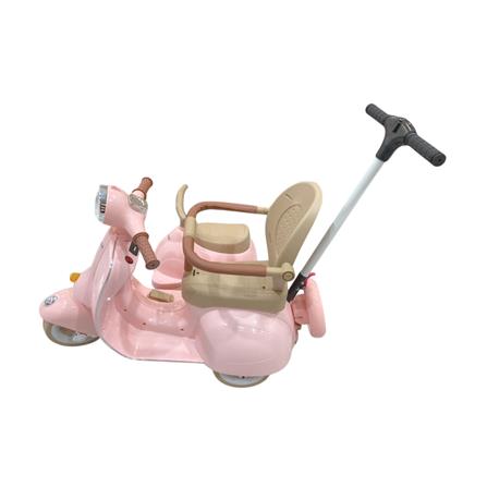 รถพ่วงข้างเด็กไฟฟ้า GRANDE สีชมพู_2