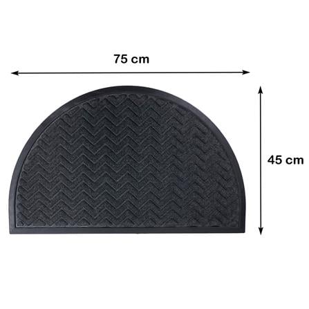 พรมเช็ดเท้าดักฝุ่น HOME LIVING STYLE MOON 45X75 ซม. สีเทา_5