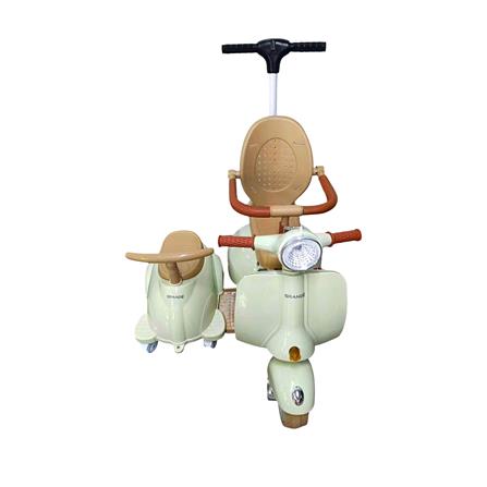 รถพ่วงข้างเด็กไฟฟ้า GRANDE สีเขียว_1