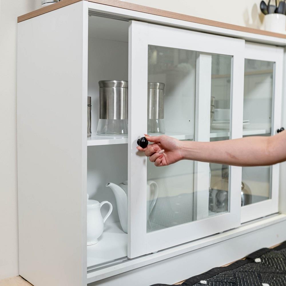 ตู้เตี้ยบานผสม SB FURNITURE ROBUS 19237497 160 ซม. สีขาว