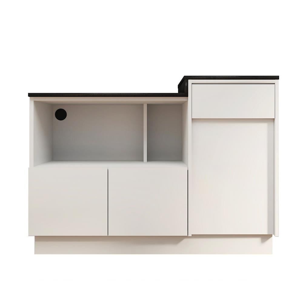 ตู้เตี้ยบานผสม SB FURNITURE DENKI 19241917 120 ซม. สีขาว