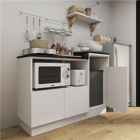ตู้เตี้ยบานผสม SB FURNITURE DENKI 19241917 120 ซม. สีขาว_4