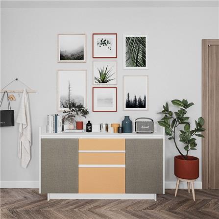 ตู้เตี้ย SB FURNITURE HAVEN 19211478 160 ซม. สีขาว_1