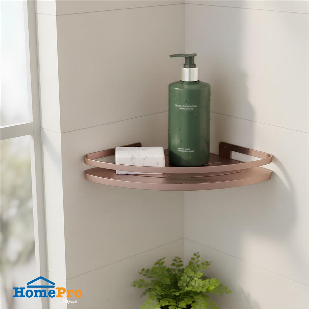 ชั้นแขวนเข้ามุม 1 ชั้น MOYA K250417T สีบรอนซ์ทอง