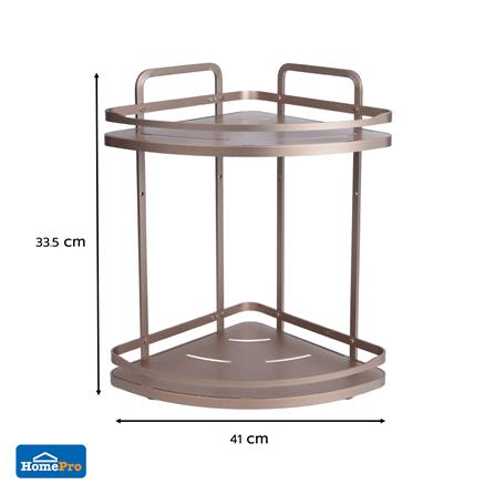 ชั้นแขวนเข้ามุม 2 ชั้น MOYA K250425T สีบรอนซ์ทอง_6