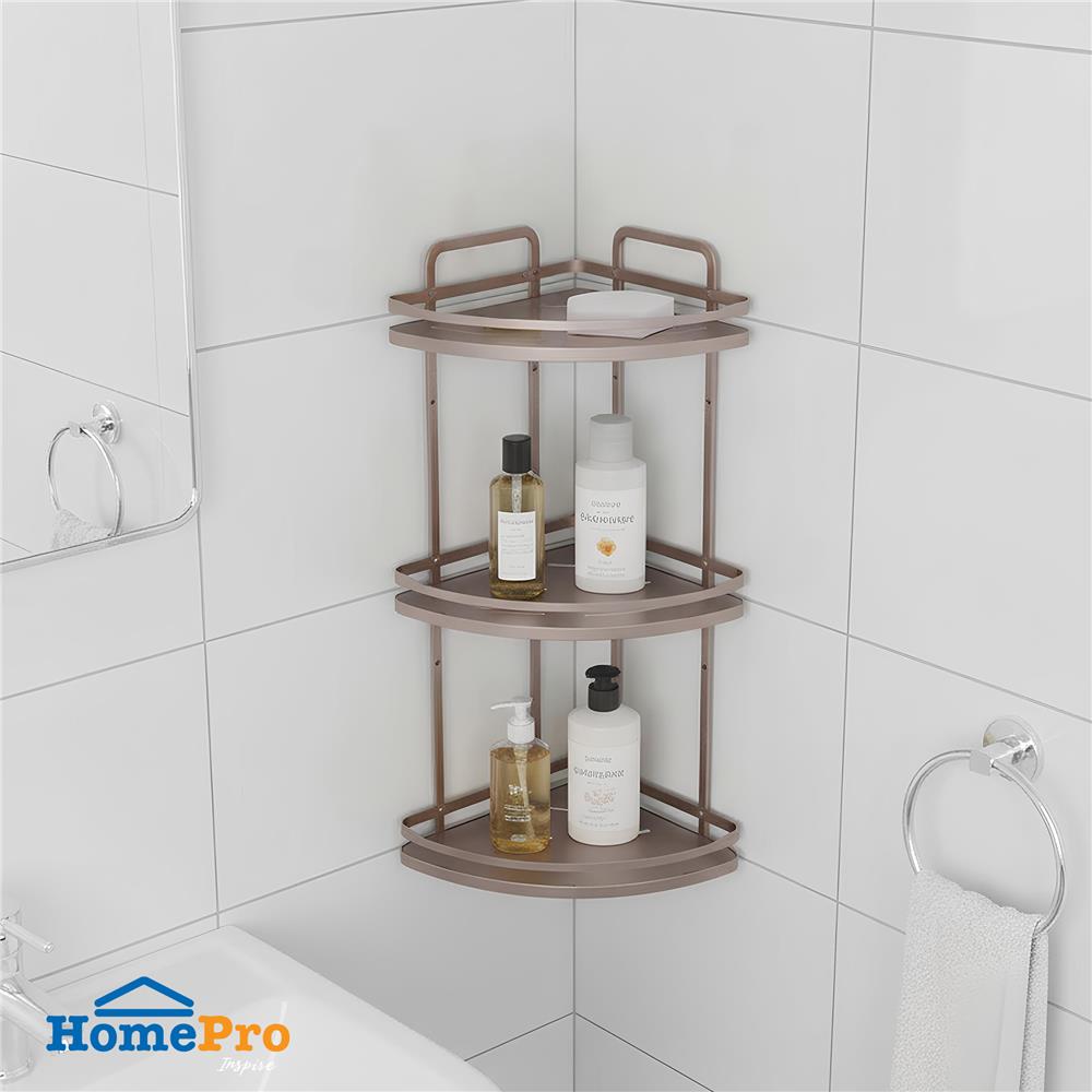 ชั้นแขวนเข้ามุม 3 ชั้น MOYA K250426T สีบรอนซ์ทอง