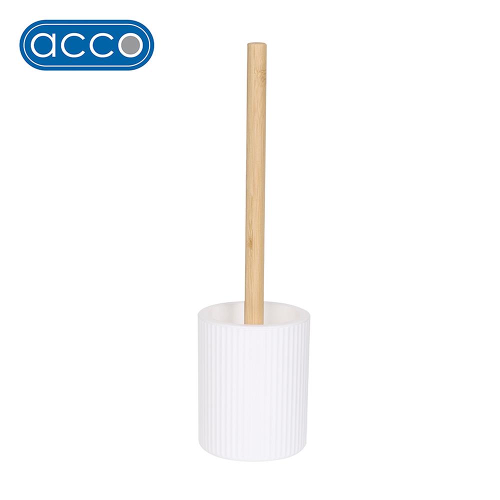 ชุดแปรงล้างสุขภัณฑ์กลมพร้อมฐาน ACCO MOKU สีขาว