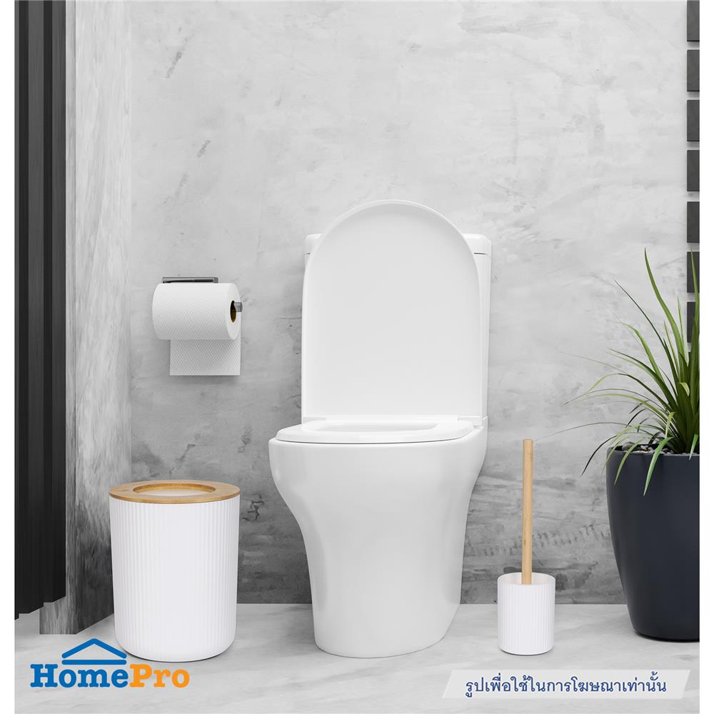 ชุดแปรงล้างสุขภัณฑ์กลมพร้อมฐาน ACCO MOKU สีขาว