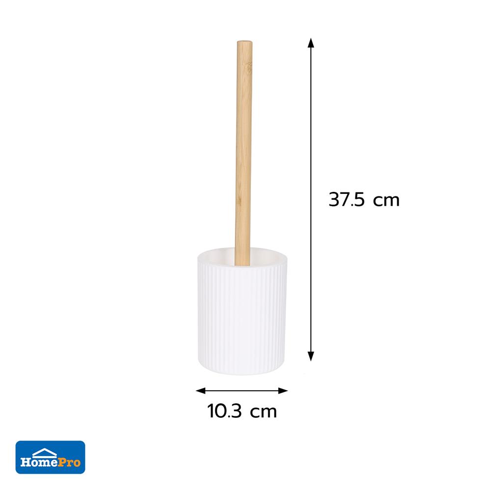 ชุดแปรงล้างสุขภัณฑ์กลมพร้อมฐาน ACCO MOKU สีขาว