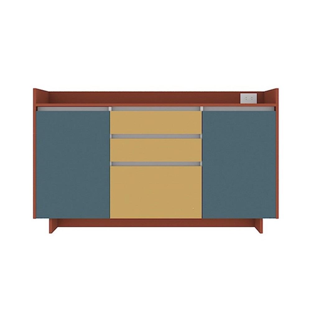 ตู้เตี้ยบานผสม SB FURNITURE HAVEN 19211477 160 ซม. สีแดง