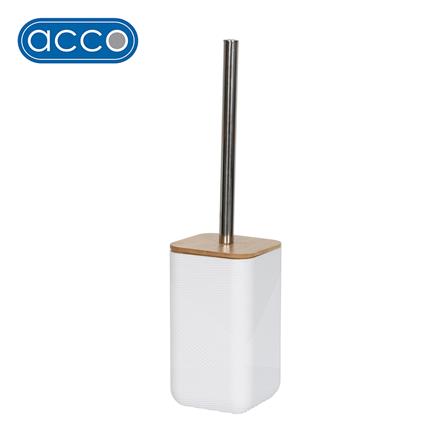 ชุดแปรงล้างสุขภัณฑ์เหลี่ยมพร้อมฐาน ACCO MOKU สีขาว_0