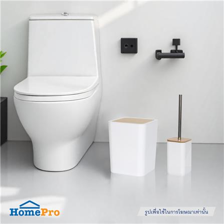 ชุดแปรงล้างสุขภัณฑ์เหลี่ยมพร้อมฐาน ACCO MOKU สีขาว_1