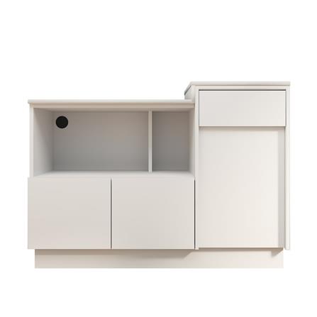 ตู้เตี้ยบานผสม SB FURNITURE DENKI 19241916 120 ซม. สีขาว_0