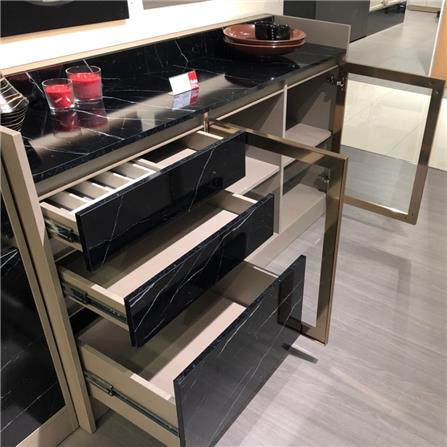 ตู้เตี้ยบานผสม SB FURNITURE BELINDA 19210738 160 ซม. ลายหินอ่อนดำ_3