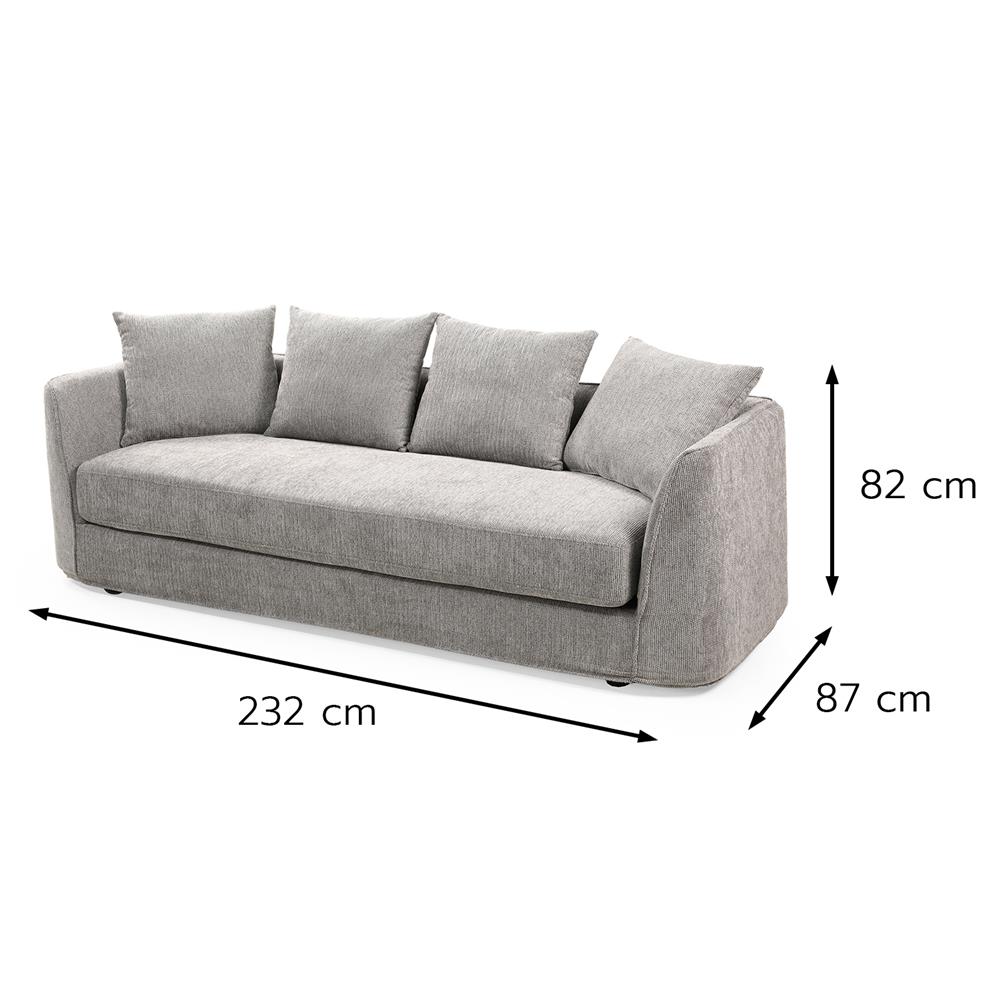 โซฟาเบด BENETTA RAVENA สีเทา