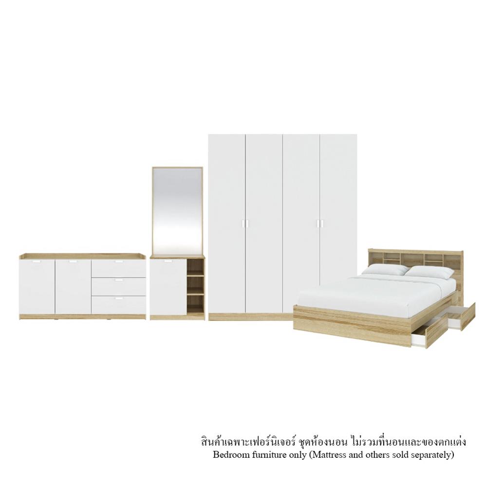 ชุดห้องนอน 6 ฟุต KONCEPT MOLLY 59063740 สีไม้อ่อน