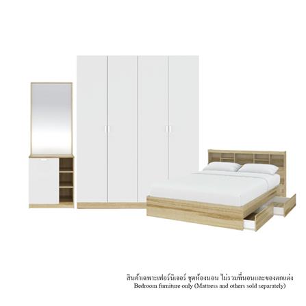 ชุดห้องนอน 6 ฟุต KONCEPT MOLLY 59063737 สีไม้อ่อน_0