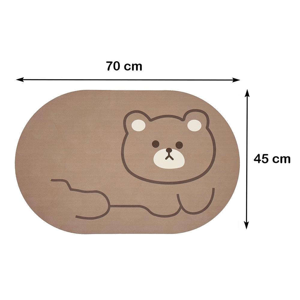 พรมพียู HOME LIVING STYLE BEAR 45x70 ซม. สีน้ำตาล