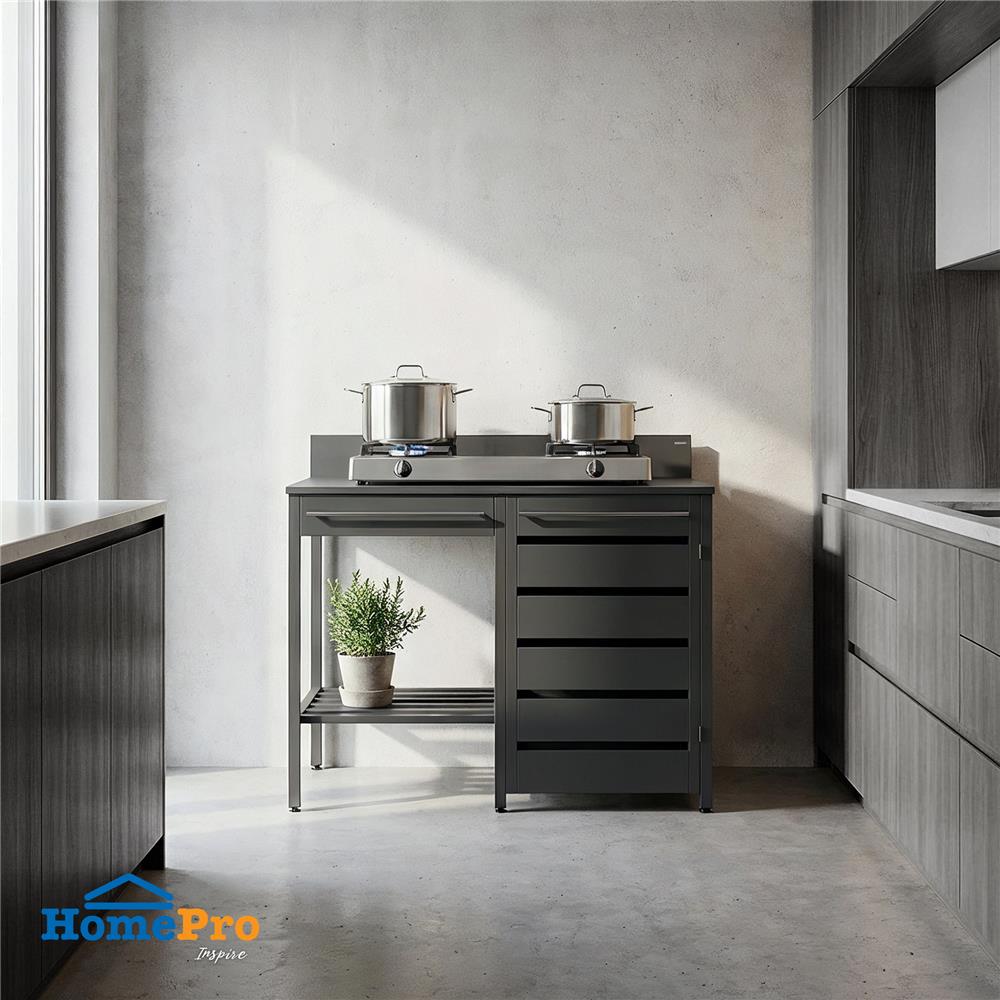 โต๊ะวางเตาคู่ KUCINE KURO GSR01