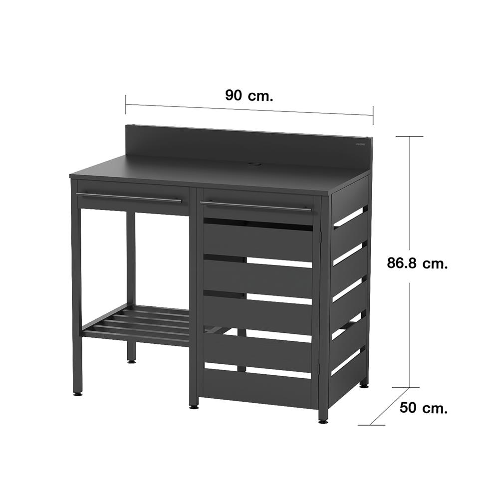 โต๊ะวางเตาคู่ KUCINE KURO GSR01