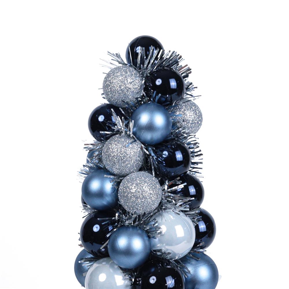 ต้นคริสต์มาสบอล HOME LIVING STYLE 18.3x39.5 ซม. สีเงิน/ฟ้า